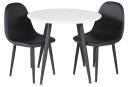 Venture Design Plaza & Polar spisegruppe Hvit/svart 2 st stoler & bord 60 cm
