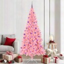  Juletre med 300 LED med stativ Rosa 210 cm PVC