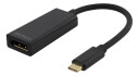 Deltaco Usb-C Til Displayport Adapter, 4k 4096x2160 I 60hz, Svart