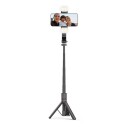 L05S Tech-Protect Selfie Stick med Stativ og LED-Lys - Bluetooth - Svart
