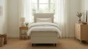 Hilton Plus Komplett sengepakke med oppbevaring 90x200 cm - Lys beige