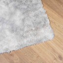  Flossteppe med lang luv NAVARRA sølvgrå 160x160 cm polyester 8721158558626