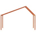 Tak for barneseng voksbrun 213x85,5x144,5 cm heltre furu