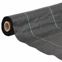vidaXL Kontrollmatte for ugress svart 4x25 m PP