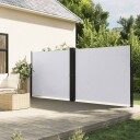 Uttrekkbar sidemarkise hvit 180x600 cm 4004646