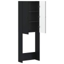 vidaXL Toalett skap BREDA Svart 66 x 25,5 x 190 cm Konstruert tre