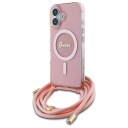 Guess Crossbody Cord Rosa MagSafe iPhone 16 Deksel