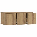  TV-benk artisan eik 80x34x30 cm konstruert tre 8721158435385