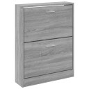 vidaXL Skoskap gr? sonoma 59x17x81 cm konstruert tre