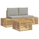 vidaXL Utendørs sofa sett 4 Stk