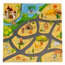 Safari puslespill matte for barn 9 stk 93x93 cm ECOTOYS