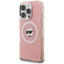Karl Lagerfeld MagSafe Mobildeksel IML Choupette Head Logo til iPhone 16 Pro - Rosa