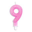 Kakelys Tall Glitter Rosa   Tallet 9