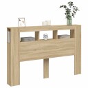 Sengegavl med LED sonoma eik 160x18,5x103,5 cm konstruert tre 8721012259379