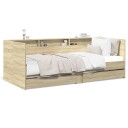  Dagseng med skuffer sonoma eik 100x200 cm konstruert tre 8721102624940