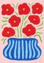 Lerin Freyou Red Flowers Plakat Plakat / 50x70cm 