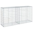  Gabionkurv med deksel 200x50x100 cm galvanisert jern