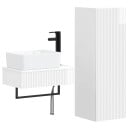 vidaXL Baderomsinnredningssett 2 stk. Høgglans hvit 33 x 34,5 x 100 cm