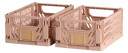 DAY SAMMENLEGGBAR KASSE 2STK 25X16.5X10CM SAND
