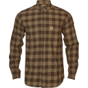 Härkila Skandinavisk L/S Skjorte Herre Antique Bronze Check 4XL 4XL