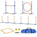 Dog Agility sett med justerbare hekker