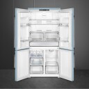 Smeg FQ960PB6 Fransk Dør Kombiskap i Pastellblå med Berøringskontroll