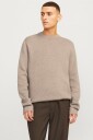 Jack & Jones   Genser Jprblamilano Stitch Knit Crew Neck   Grå