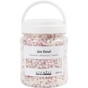 Wax Beads mother-of-pearl pastel orange soft rose light lilac 425 g hole size 1,3-2,5 mm 700 ml/ 1 tub  977757 