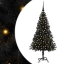  Juletre med 150 LED med stativ Svart 120 cm PVC