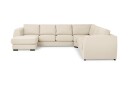 Optus 5 seters Vendbar U formet Hjørnesofa med Divan i Stoff   Beige