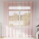  Voilegardiner med grommets 2 stk rosa 140x245 cm 8721158551146
