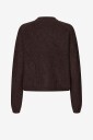 Second Female   Kardigan Andrea Knit Rib LS Cardigan   Brun