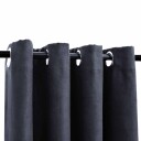 vidaXL Lystette gardiner med metallringer 2 stk antrasitt 140x225 cm