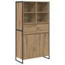  Serviesskap med skuff 2 pcs Kunstnerisk Eik 81 x 36 x 150.5 cm