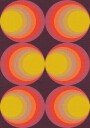 Retro Gradient Circles Plum Red Plakat Plakat / 50x70cm