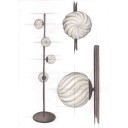 Halo Design Twist 4 Gulvlampe Opal/ Messing