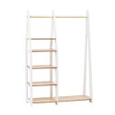 Duck Woodworks Knaggrekke med Hyller Hvit