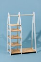 Duck Woodworks Knaggrekke med Hyller Hvit
