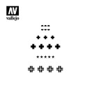 Vallejo Stencils Assorted German WII Tank Markings 1/35