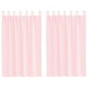 vidaXL Voilegardiner med hemper 2 stk lyserosa 140x175 cm