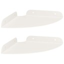 vidaXL Flytende hylle med hylle med lagring 2 pcs Hvit 18 x 18 x 2 cm