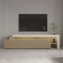 Jurukovo TV benk 192x53x37 cm   Travertin varm eik