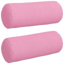  Bolster puter 2 pcs Rosa Ø 15 x 40 cm stoff