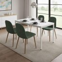 Kjøkkenspisebord eller skrivebord – 120x60 cm hvit marmor