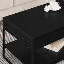  Kaffebord Svart Eik 80 x 50 x 40 cm Konstruert tre