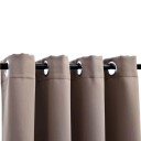 vidaXL Lystette gardiner med metallringer 2 stk gråbrun 140x225 cm