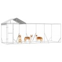 Vidaxl Utendørs Hundekennel Sølv 6X2X2.5 M Galvanisert Stål