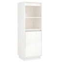 vidaXL Highboard hvit 37x34x110 cm heltre furu