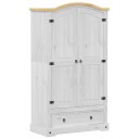  Garderobe Corona hvit 102x52x186 cm heltre furu 8721102807053