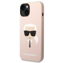 Karl Lagerfeld MagSafe Silikondeksel for iPhone 14 Plus - Lys Rosa